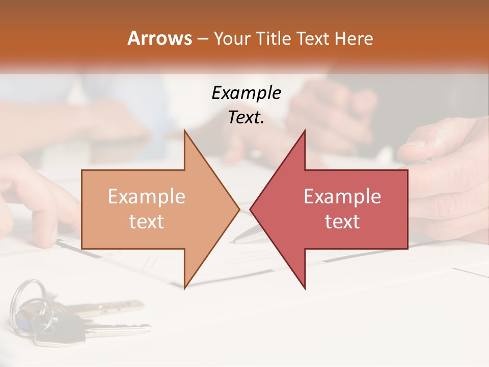 A Group Of People Sitting Around A Table With Keys PowerPoint Template