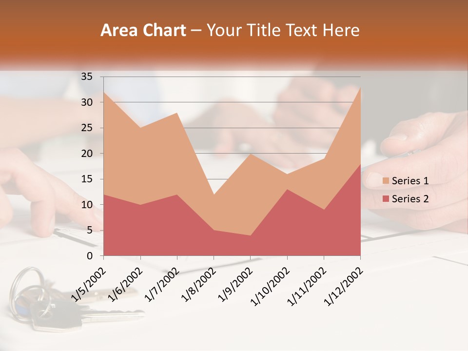 A Group Of People Sitting Around A Table With Keys PowerPoint Template