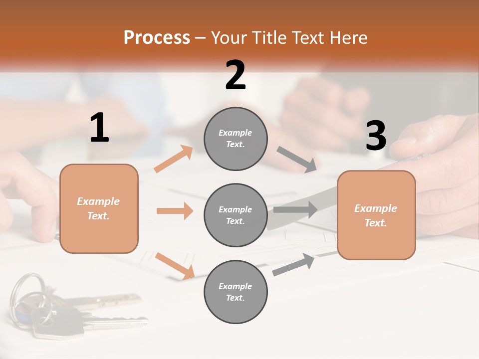 A Group Of People Sitting Around A Table With Keys PowerPoint Template