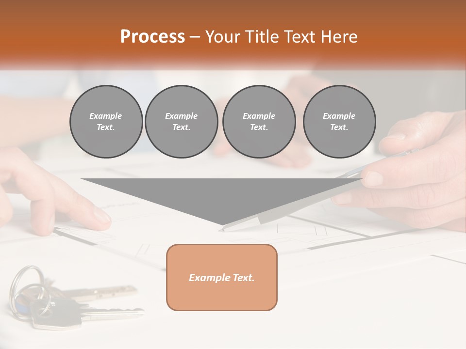 A Group Of People Sitting Around A Table With Keys PowerPoint Template