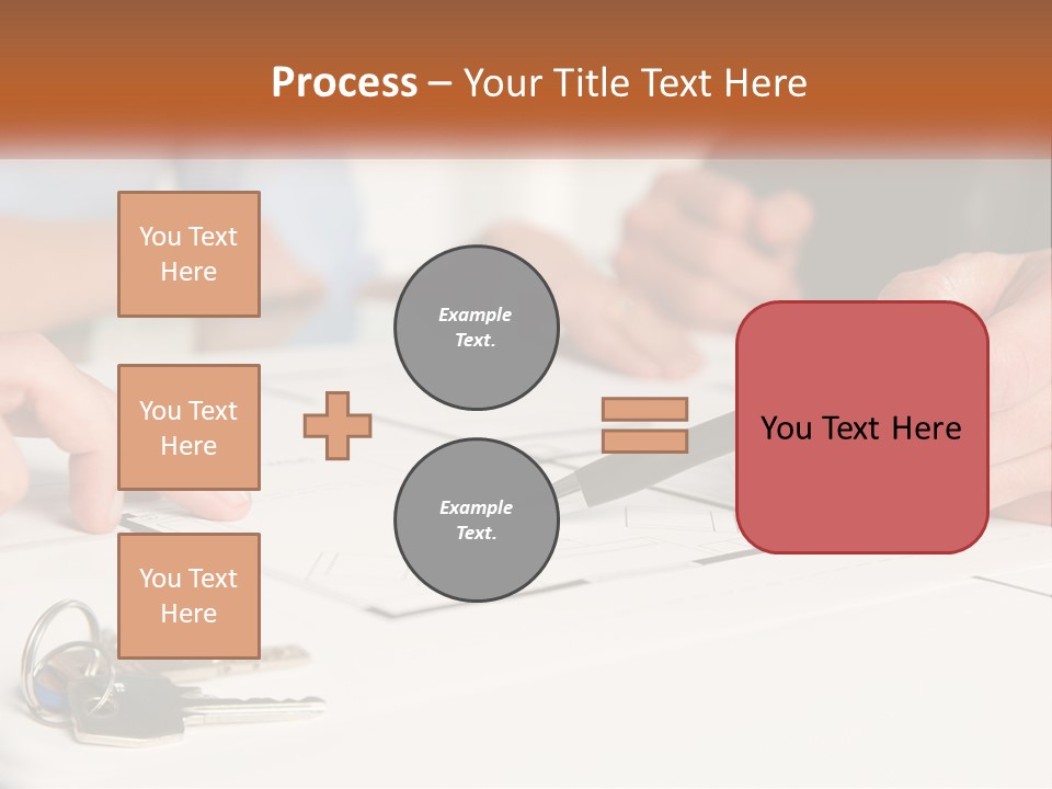 A Group Of People Sitting Around A Table With Keys PowerPoint Template