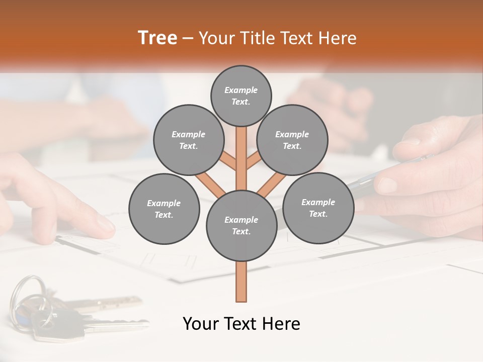 A Group Of People Sitting Around A Table With Keys PowerPoint Template
