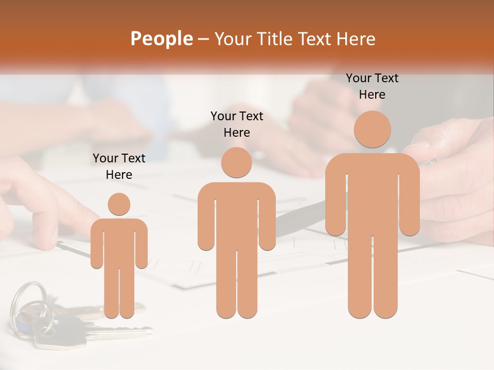 A Group Of People Sitting Around A Table With Keys PowerPoint Template