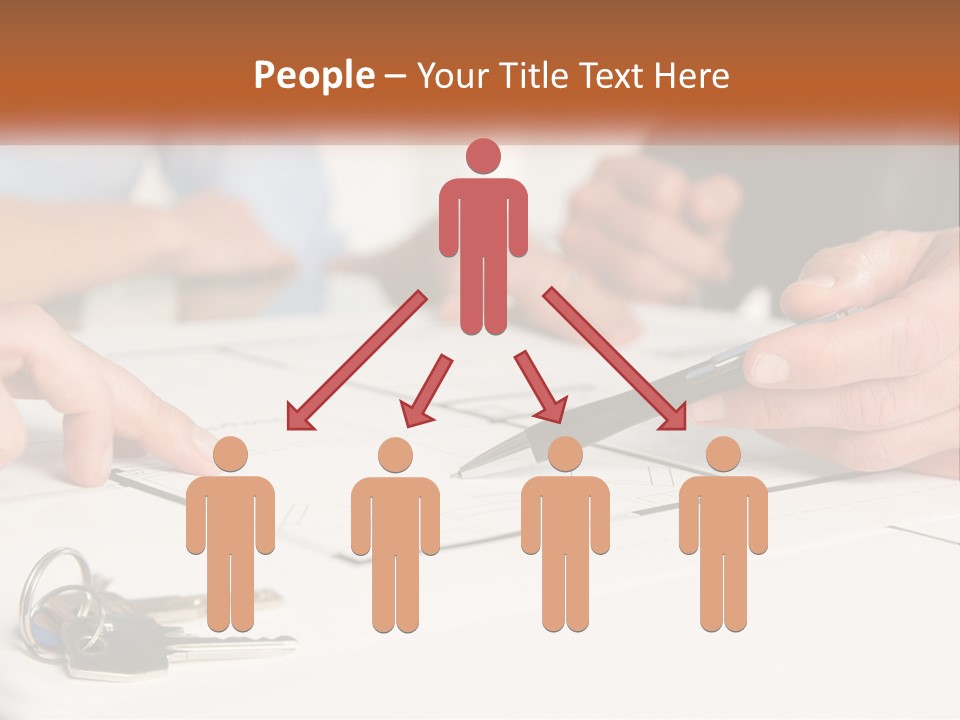 A Group Of People Sitting Around A Table With Keys PowerPoint Template