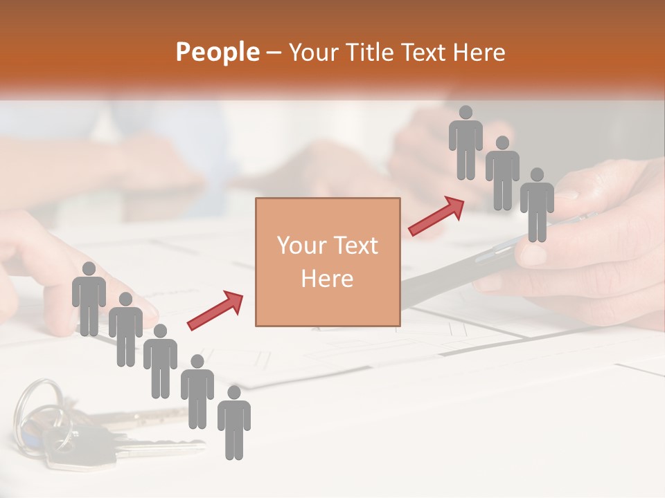 A Group Of People Sitting Around A Table With Keys PowerPoint Template