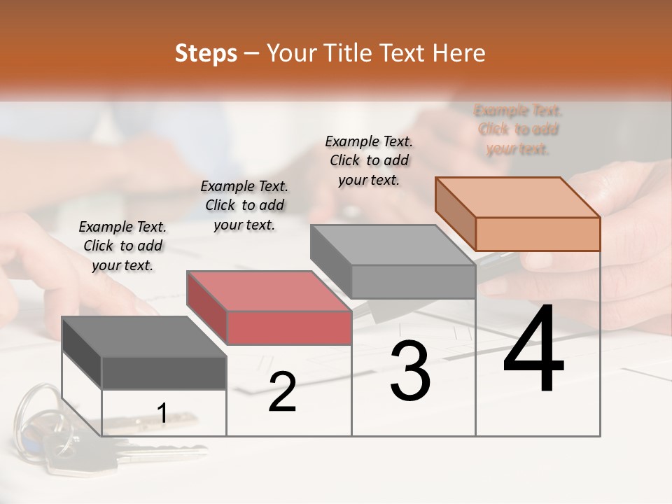 A Group Of People Sitting Around A Table With Keys PowerPoint Template