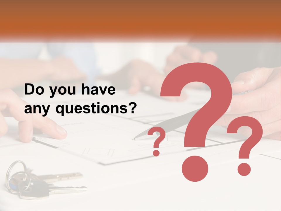 A Group Of People Sitting Around A Table With Keys PowerPoint Template