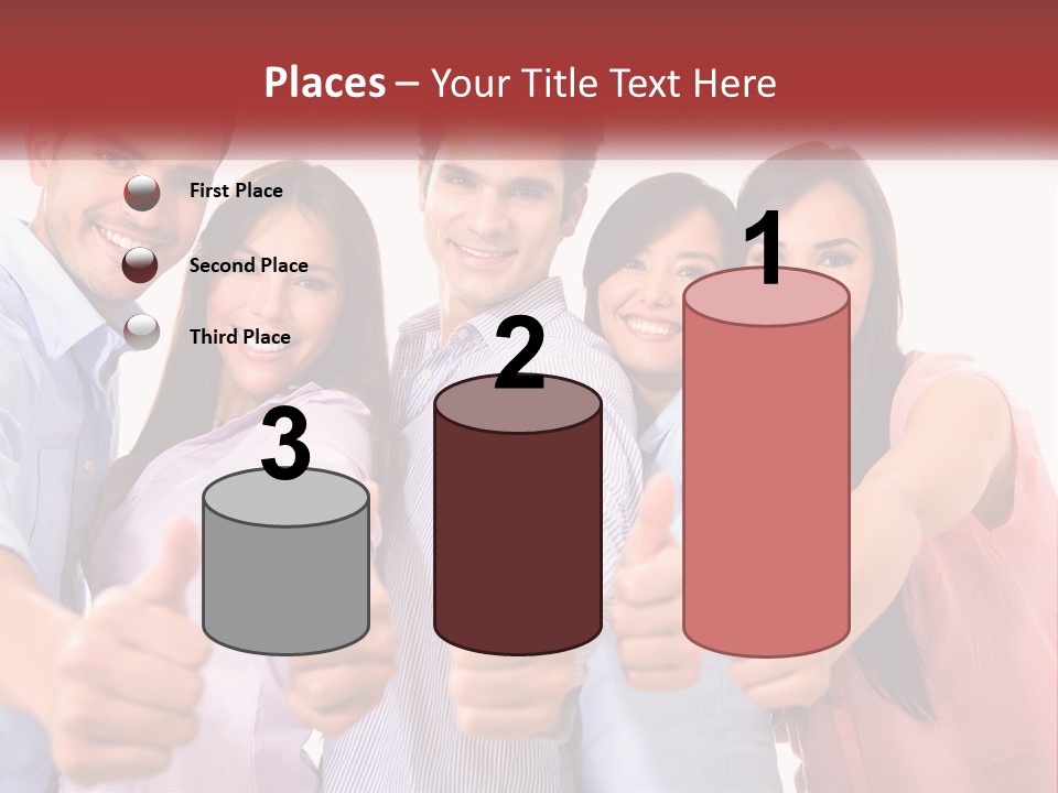 A Group Of People Giving Thumbs Up PowerPoint Template