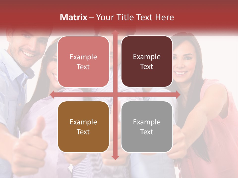 A Group Of People Giving Thumbs Up PowerPoint Template