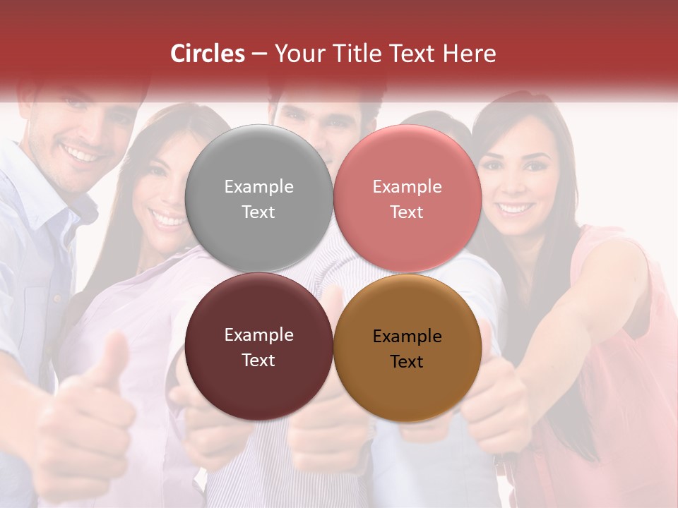 A Group Of People Giving Thumbs Up PowerPoint Template