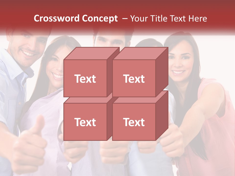 A Group Of People Giving Thumbs Up PowerPoint Template
