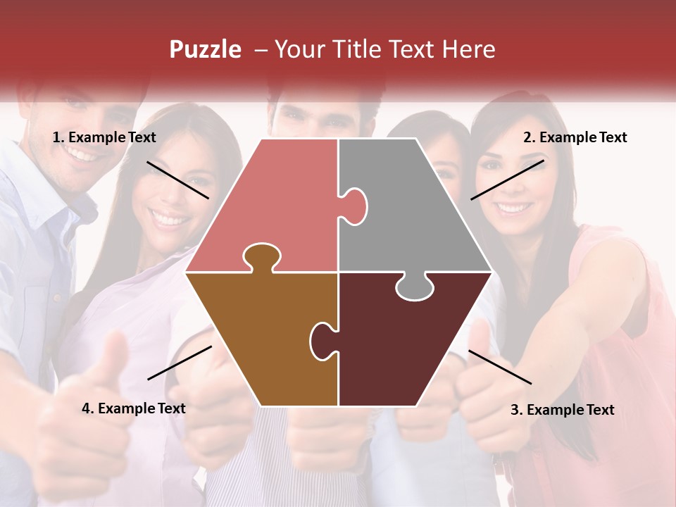 A Group Of People Giving Thumbs Up PowerPoint Template