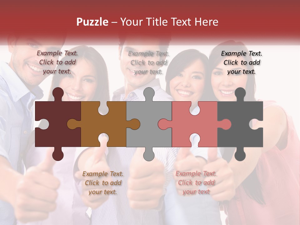 A Group Of People Giving Thumbs Up PowerPoint Template