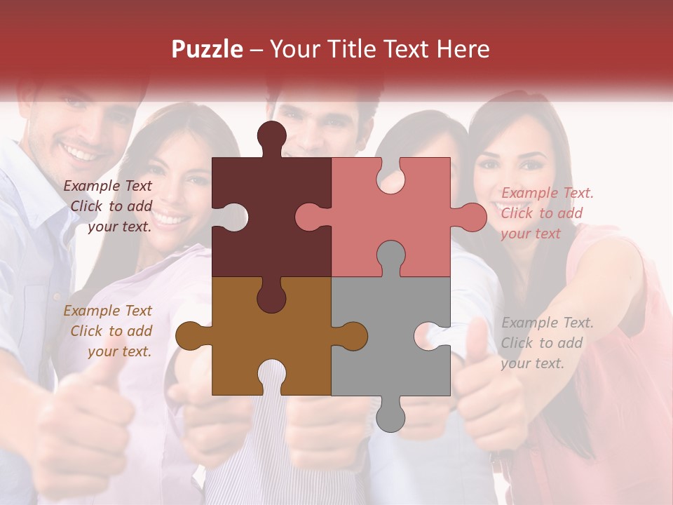 A Group Of People Giving Thumbs Up PowerPoint Template