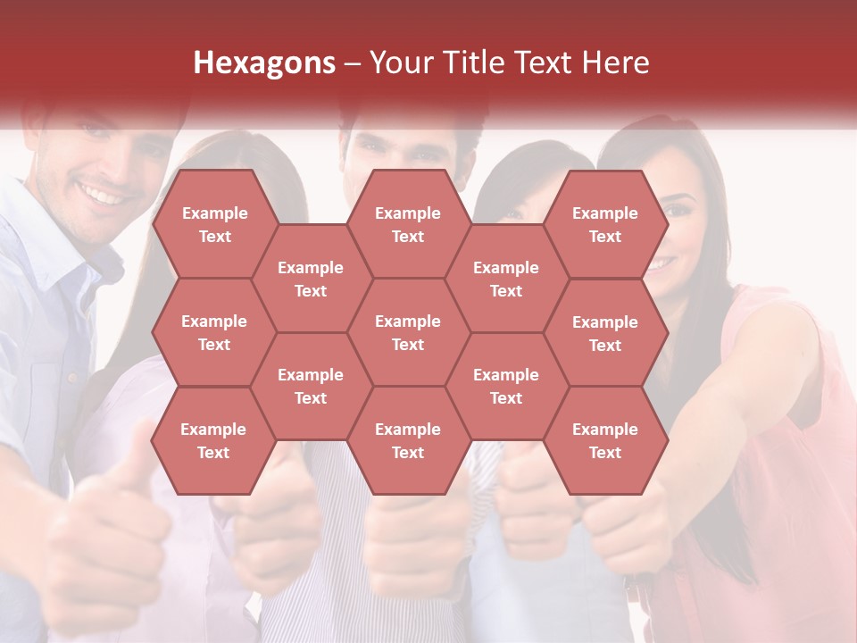 A Group Of People Giving Thumbs Up PowerPoint Template