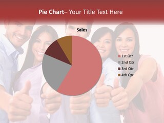 A Group Of People Giving Thumbs Up PowerPoint Template