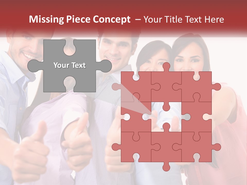 A Group Of People Giving Thumbs Up PowerPoint Template