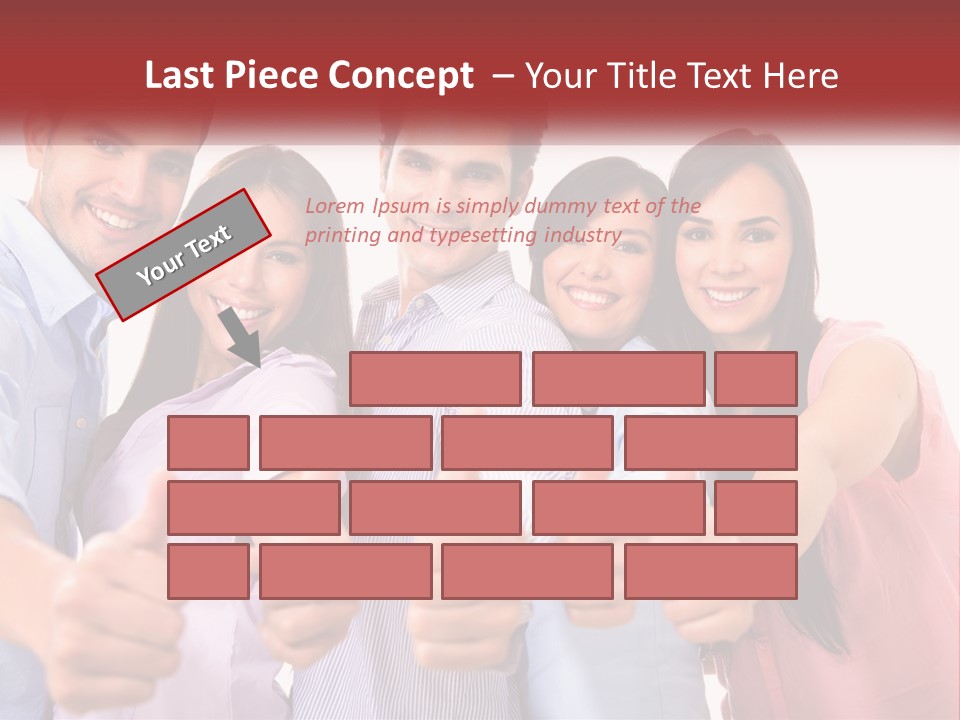 A Group Of People Giving Thumbs Up PowerPoint Template