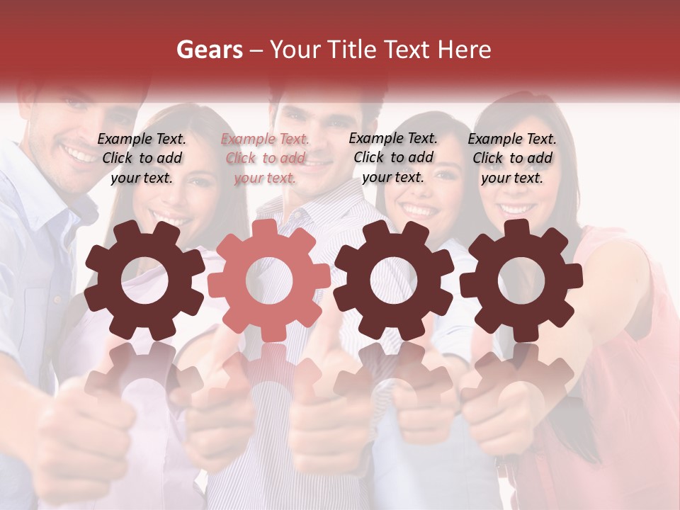 A Group Of People Giving Thumbs Up PowerPoint Template