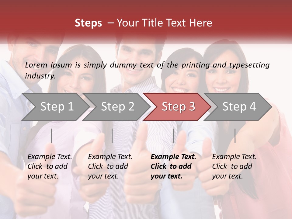 A Group Of People Giving Thumbs Up PowerPoint Template