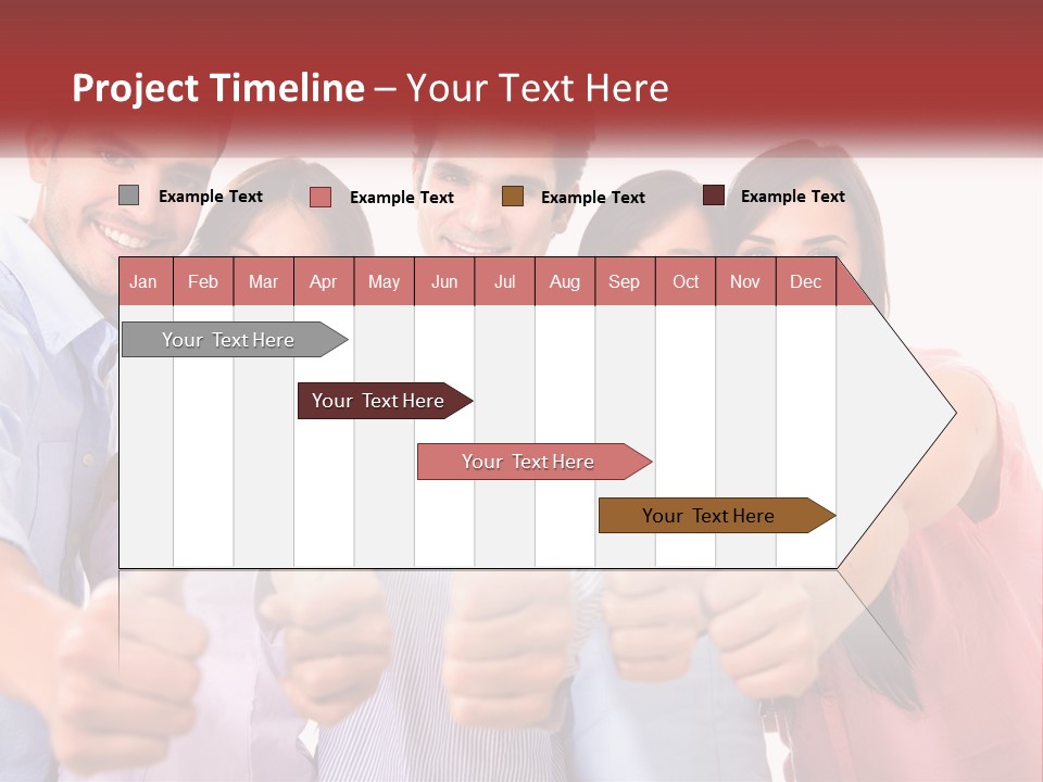 A Group Of People Giving Thumbs Up PowerPoint Template