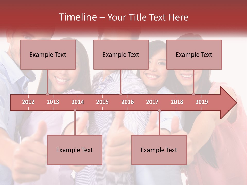 A Group Of People Giving Thumbs Up PowerPoint Template