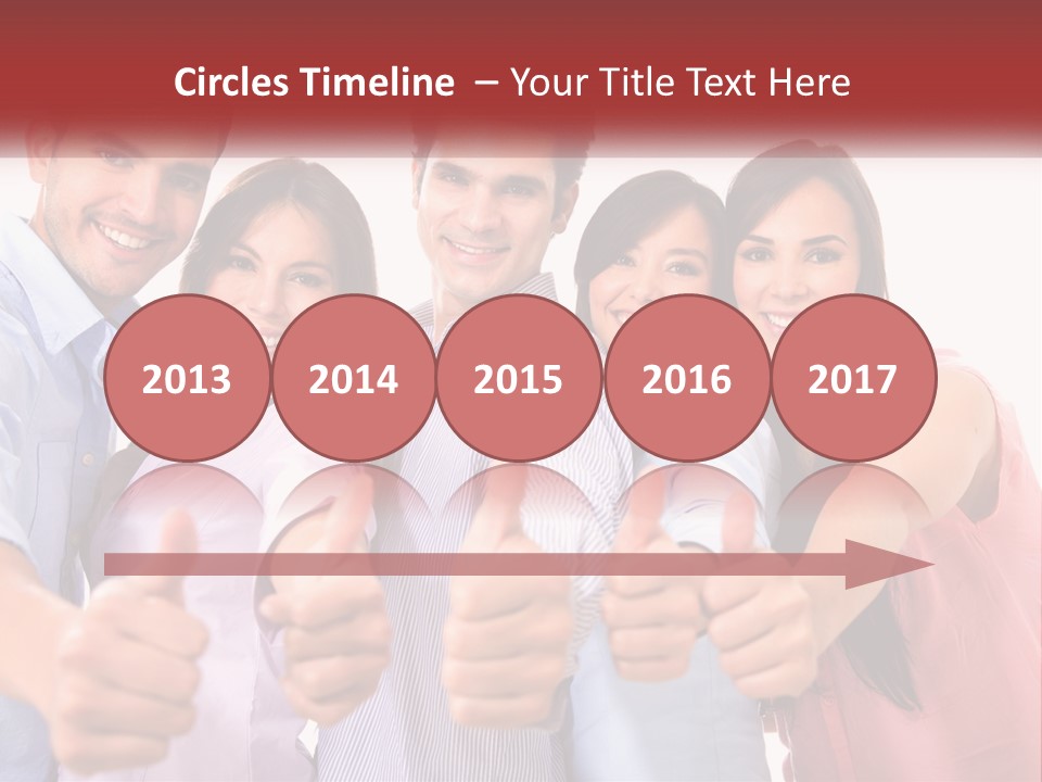 A Group Of People Giving Thumbs Up PowerPoint Template