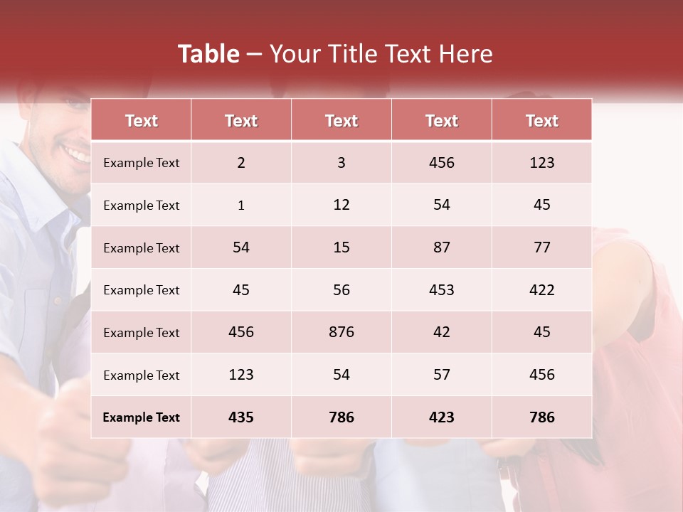 A Group Of People Giving Thumbs Up PowerPoint Template
