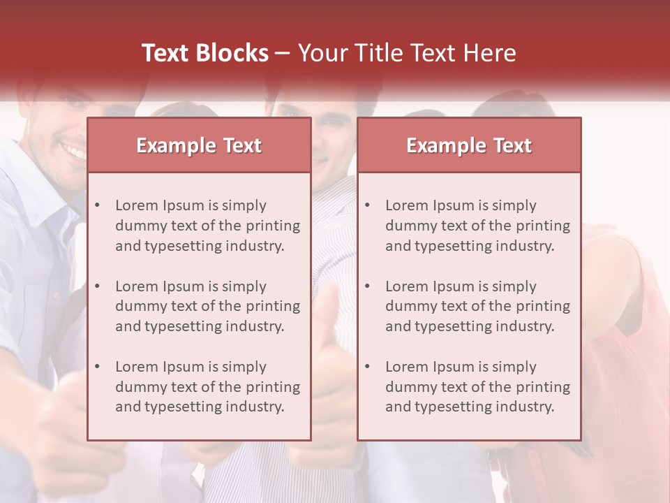 A Group Of People Giving Thumbs Up PowerPoint Template