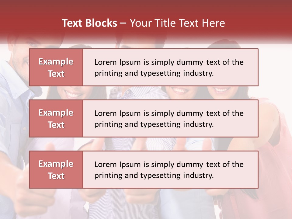 A Group Of People Giving Thumbs Up PowerPoint Template