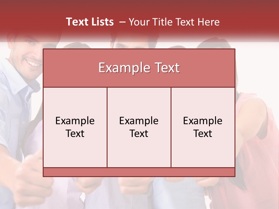 A Group Of People Giving Thumbs Up PowerPoint Template