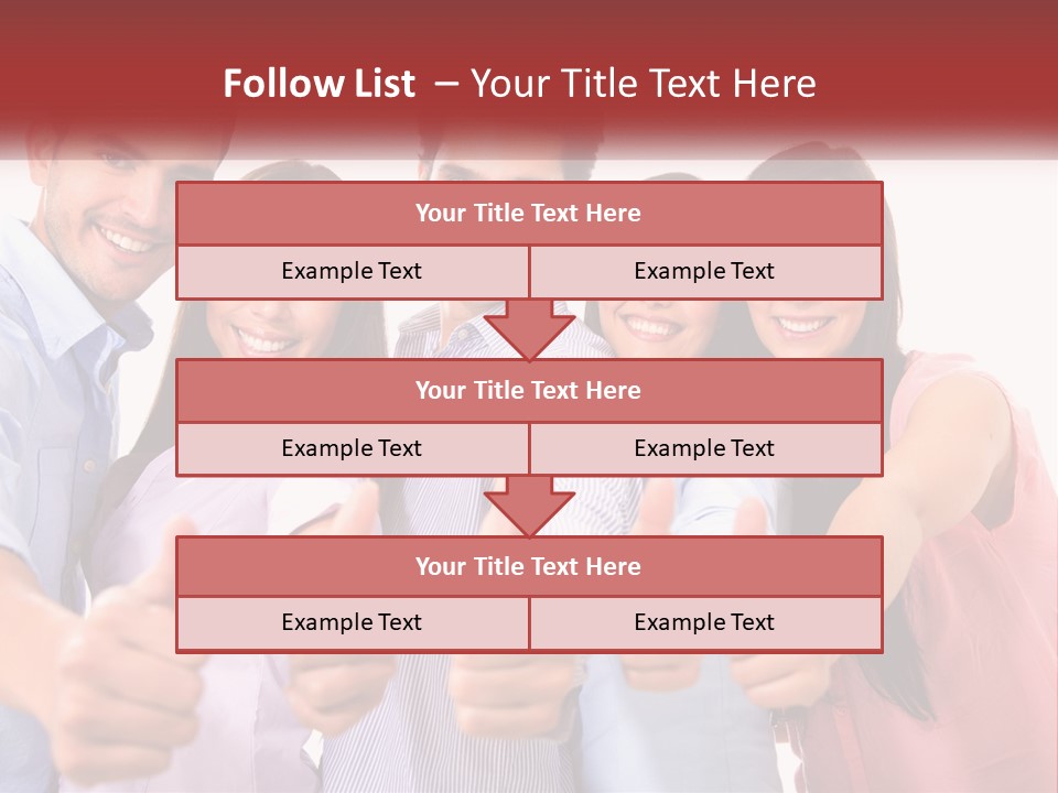 A Group Of People Giving Thumbs Up PowerPoint Template