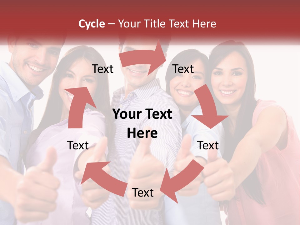 A Group Of People Giving Thumbs Up PowerPoint Template