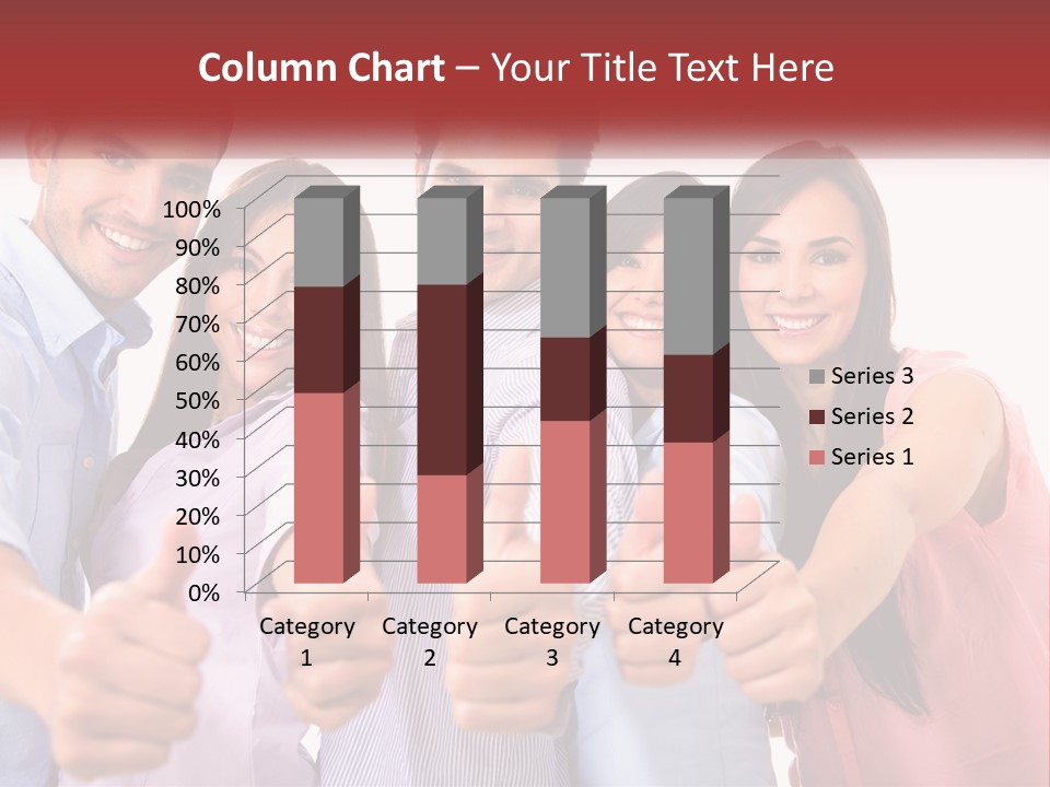 A Group Of People Giving Thumbs Up PowerPoint Template