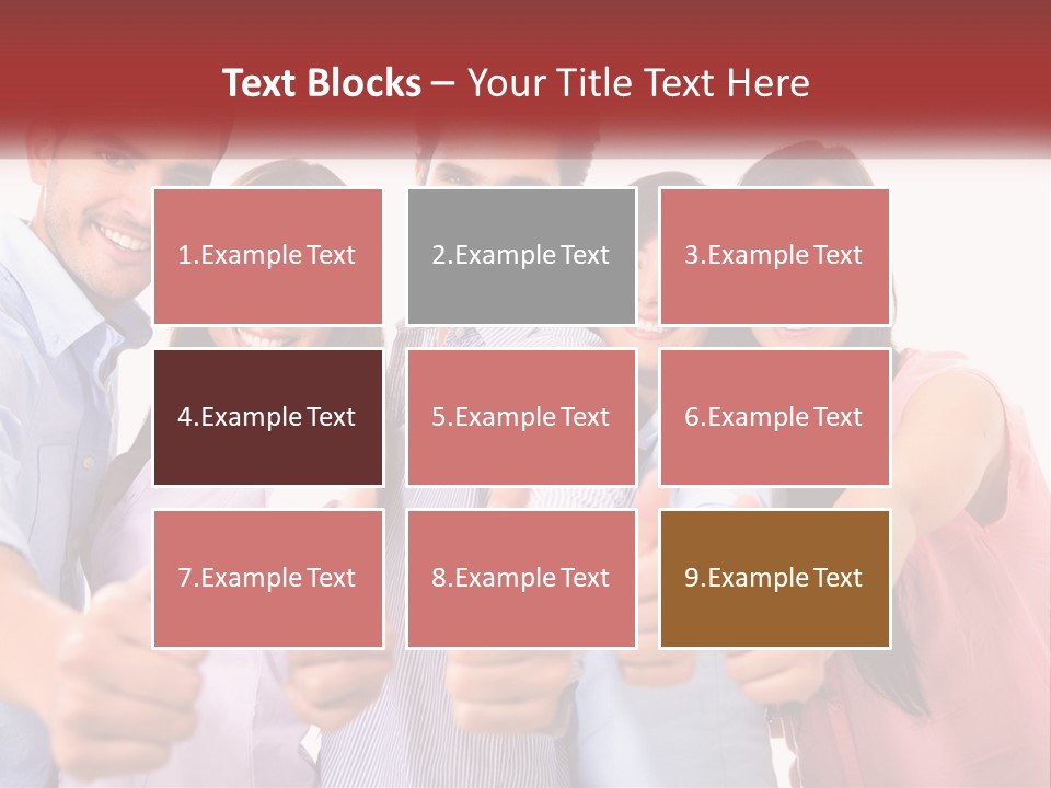 A Group Of People Giving Thumbs Up PowerPoint Template