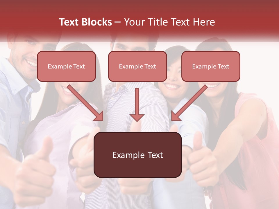 A Group Of People Giving Thumbs Up PowerPoint Template