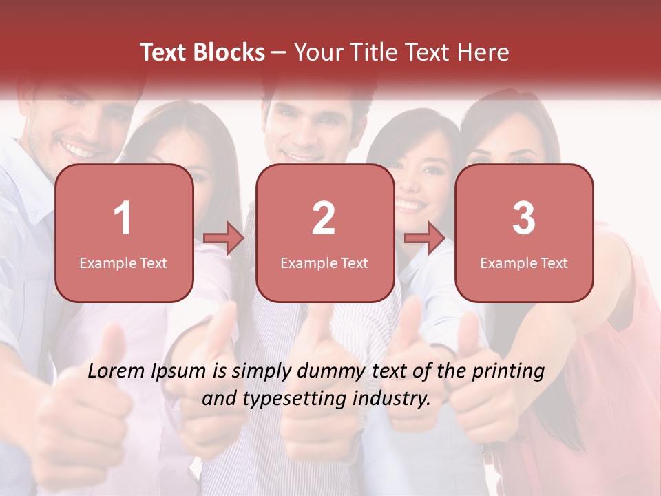 A Group Of People Giving Thumbs Up PowerPoint Template