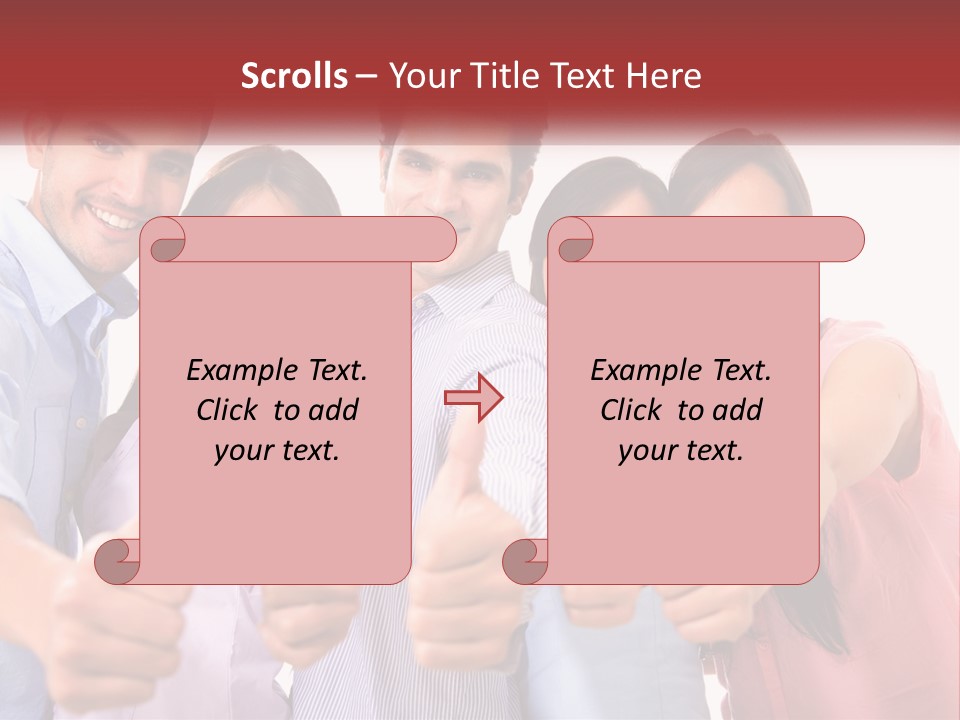 A Group Of People Giving Thumbs Up PowerPoint Template