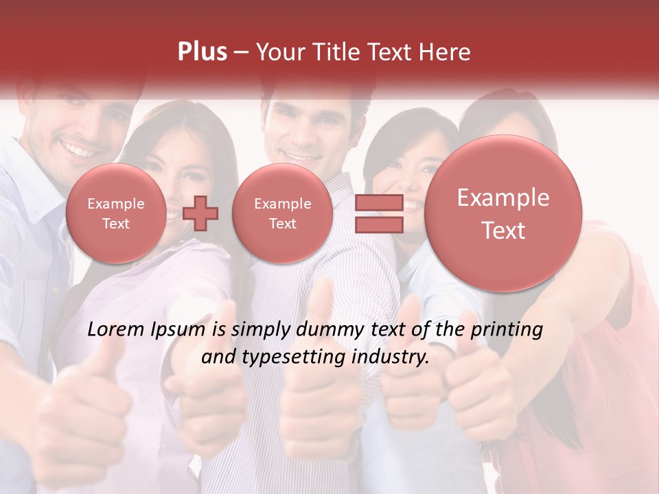 A Group Of People Giving Thumbs Up PowerPoint Template