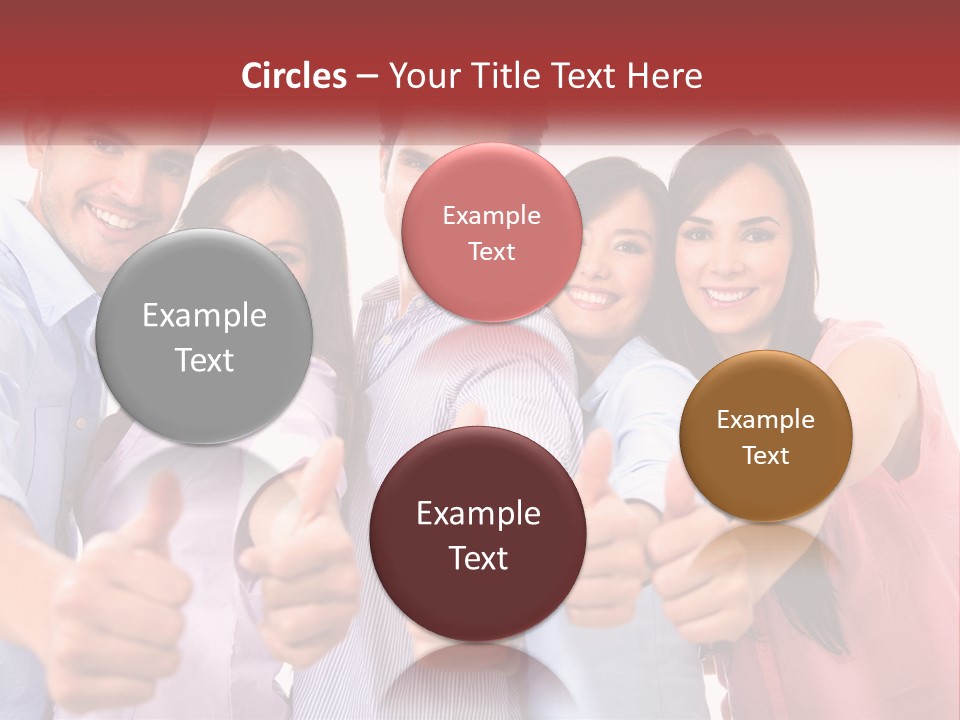 A Group Of People Giving Thumbs Up PowerPoint Template