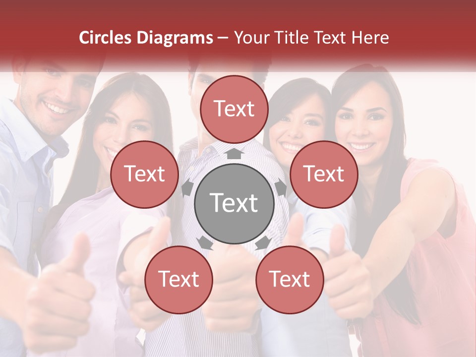 A Group Of People Giving Thumbs Up PowerPoint Template