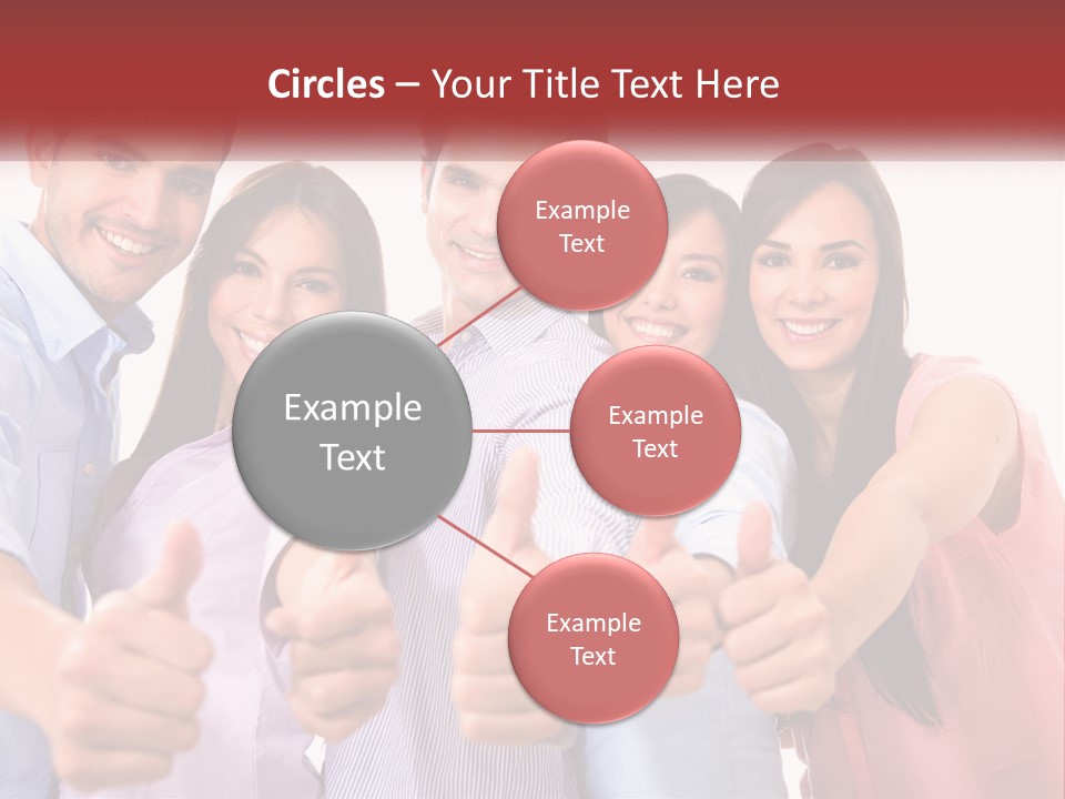 A Group Of People Giving Thumbs Up PowerPoint Template