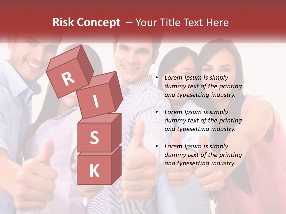 A Group Of People Giving Thumbs Up PowerPoint Template