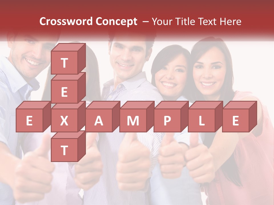 A Group Of People Giving Thumbs Up PowerPoint Template