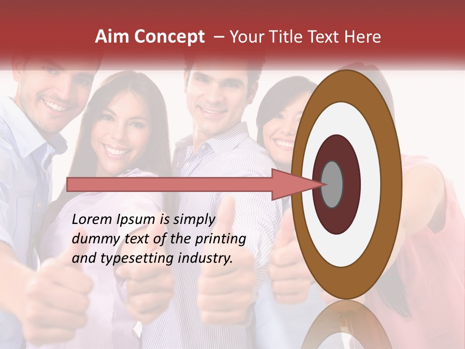 A Group Of People Giving Thumbs Up PowerPoint Template