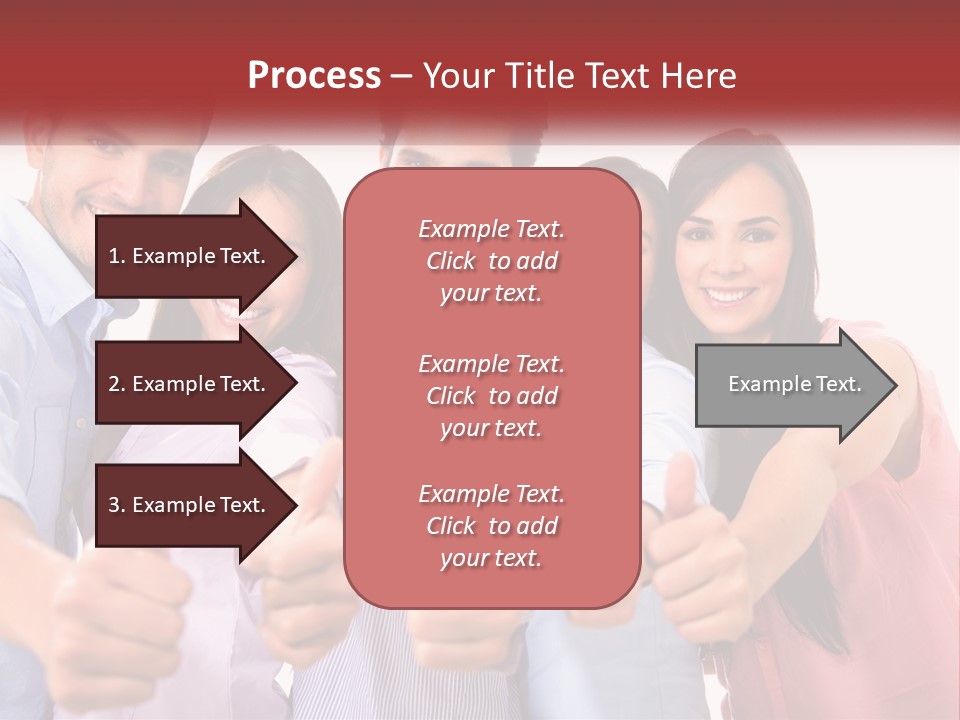 A Group Of People Giving Thumbs Up PowerPoint Template