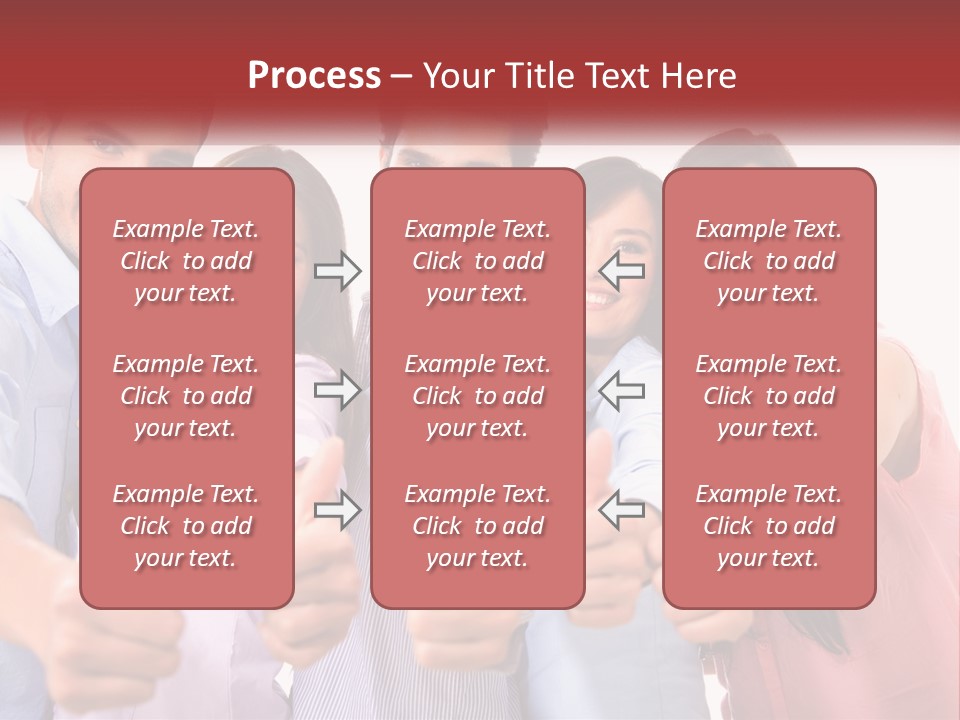 A Group Of People Giving Thumbs Up PowerPoint Template