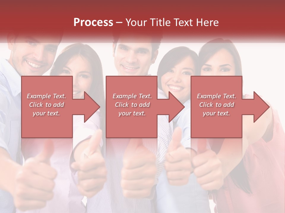 A Group Of People Giving Thumbs Up PowerPoint Template