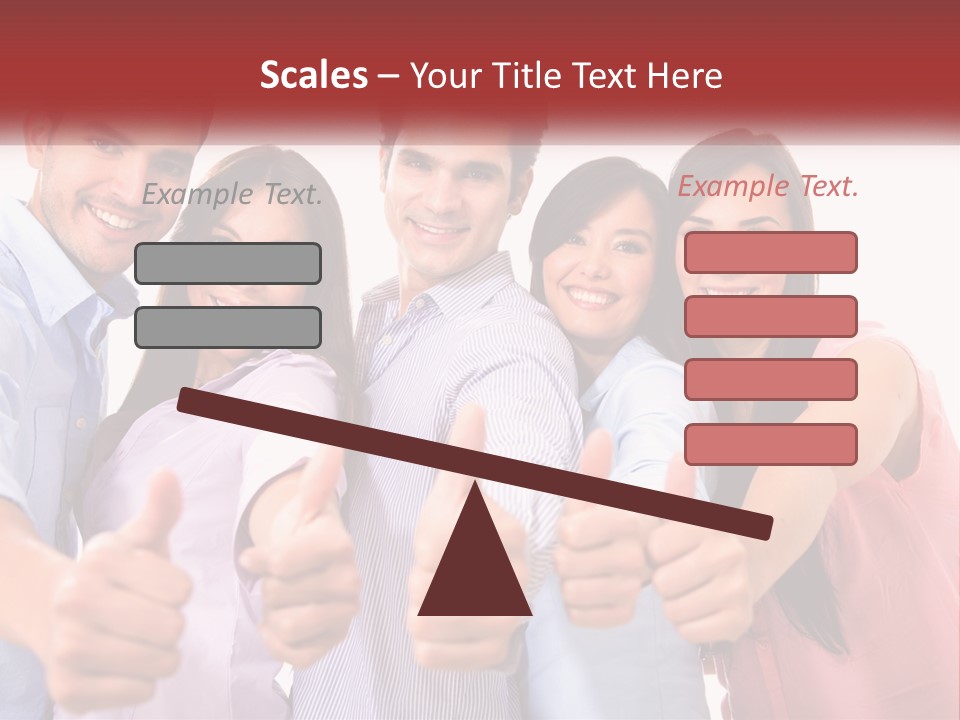 A Group Of People Giving Thumbs Up PowerPoint Template