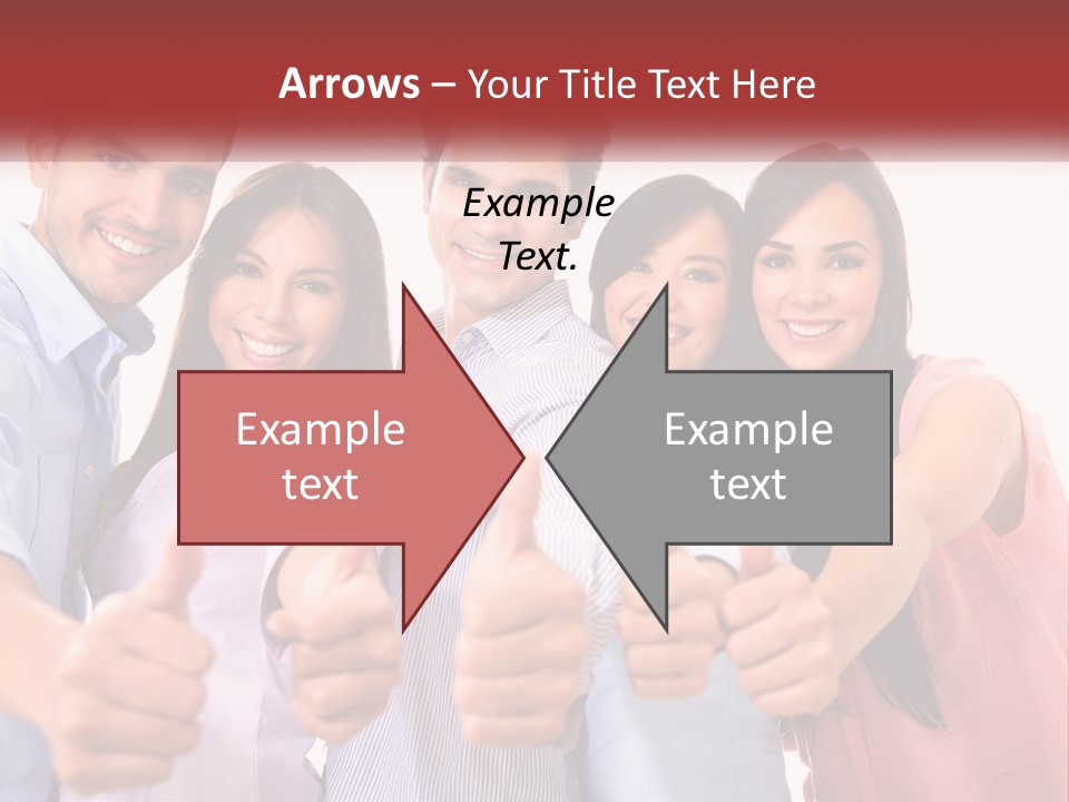 A Group Of People Giving Thumbs Up PowerPoint Template